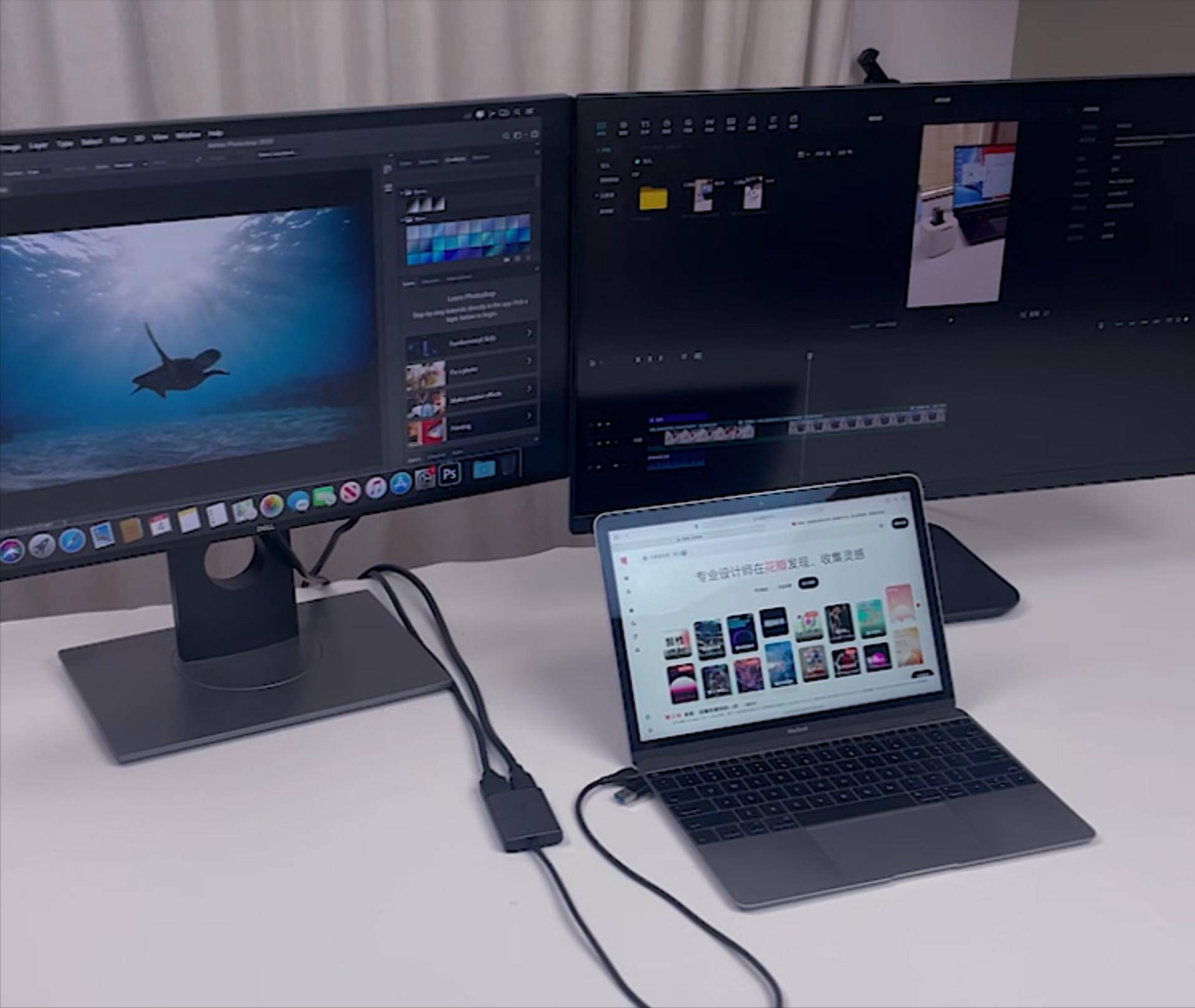 攻略!Macbook外接2台显示器,怎么设置多屏异显?